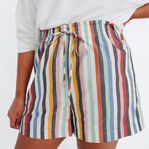 Madewell smocked-waist pull-on shorts
